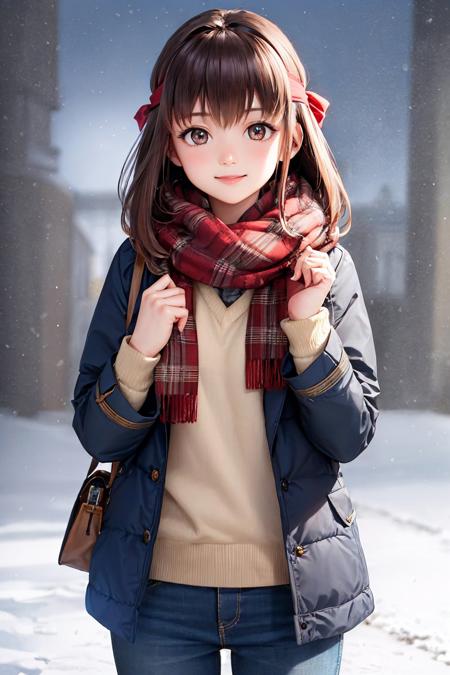 00113-1772281329-(masterpiece, best quality_1.2), , cowboy shot, solo, 1girl, kondou taeko, smile, looking at viewer, headband, winter clothes, c.jpg